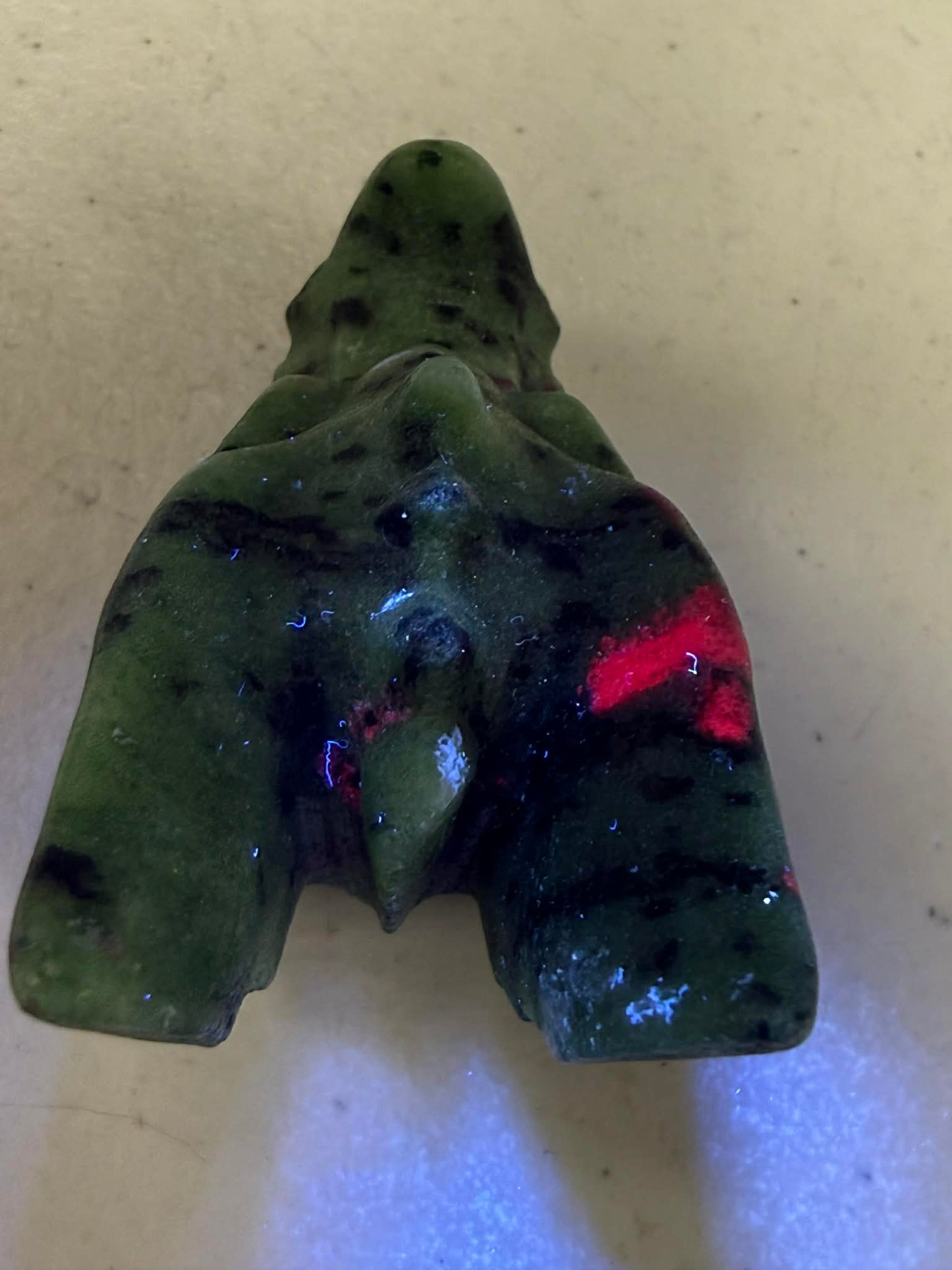 Dragon Head Ruby & Zoisite 5/8 Inch UV Reactive