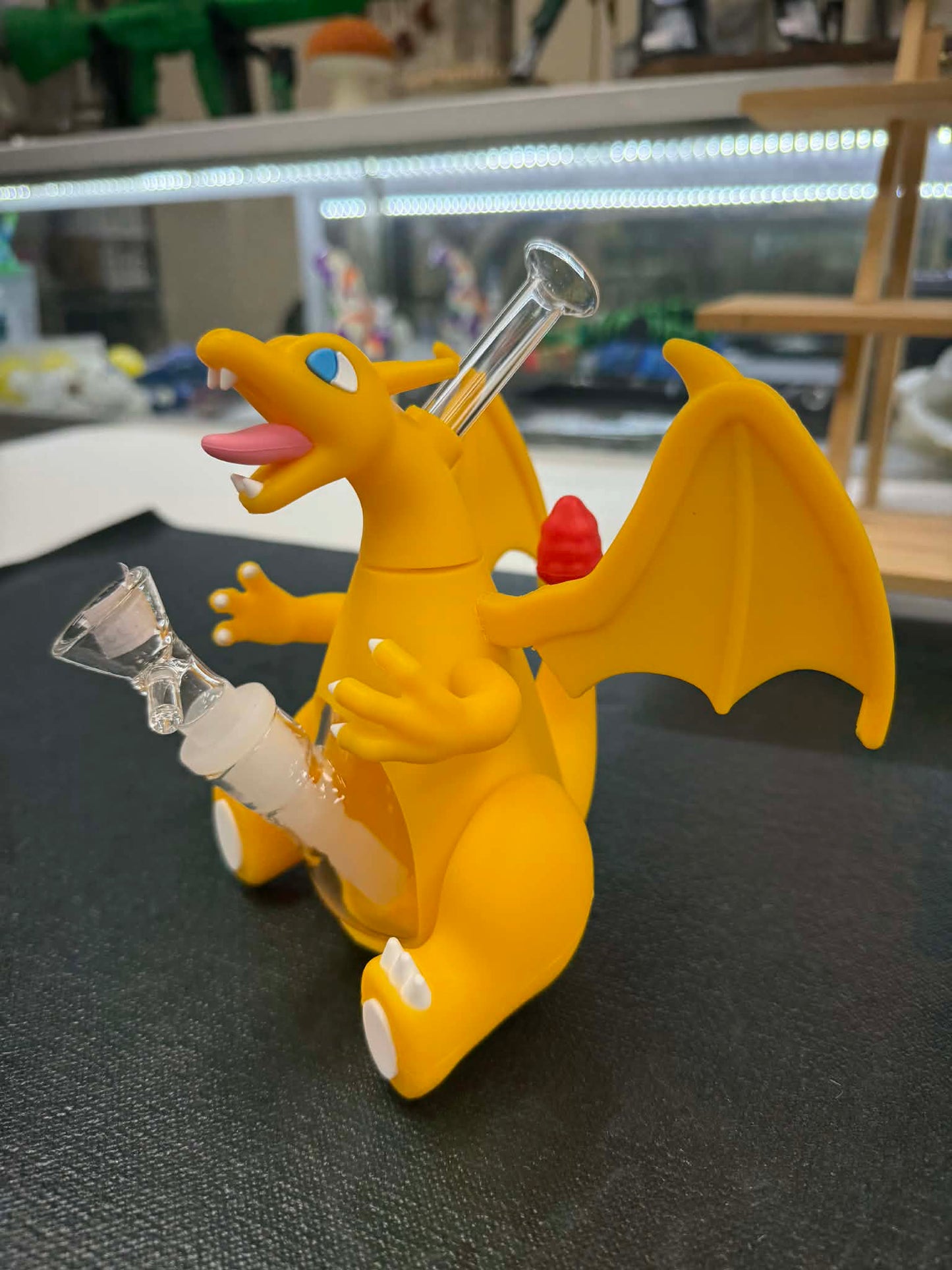 Orange Fire Dragon Silicone Water Bubbler