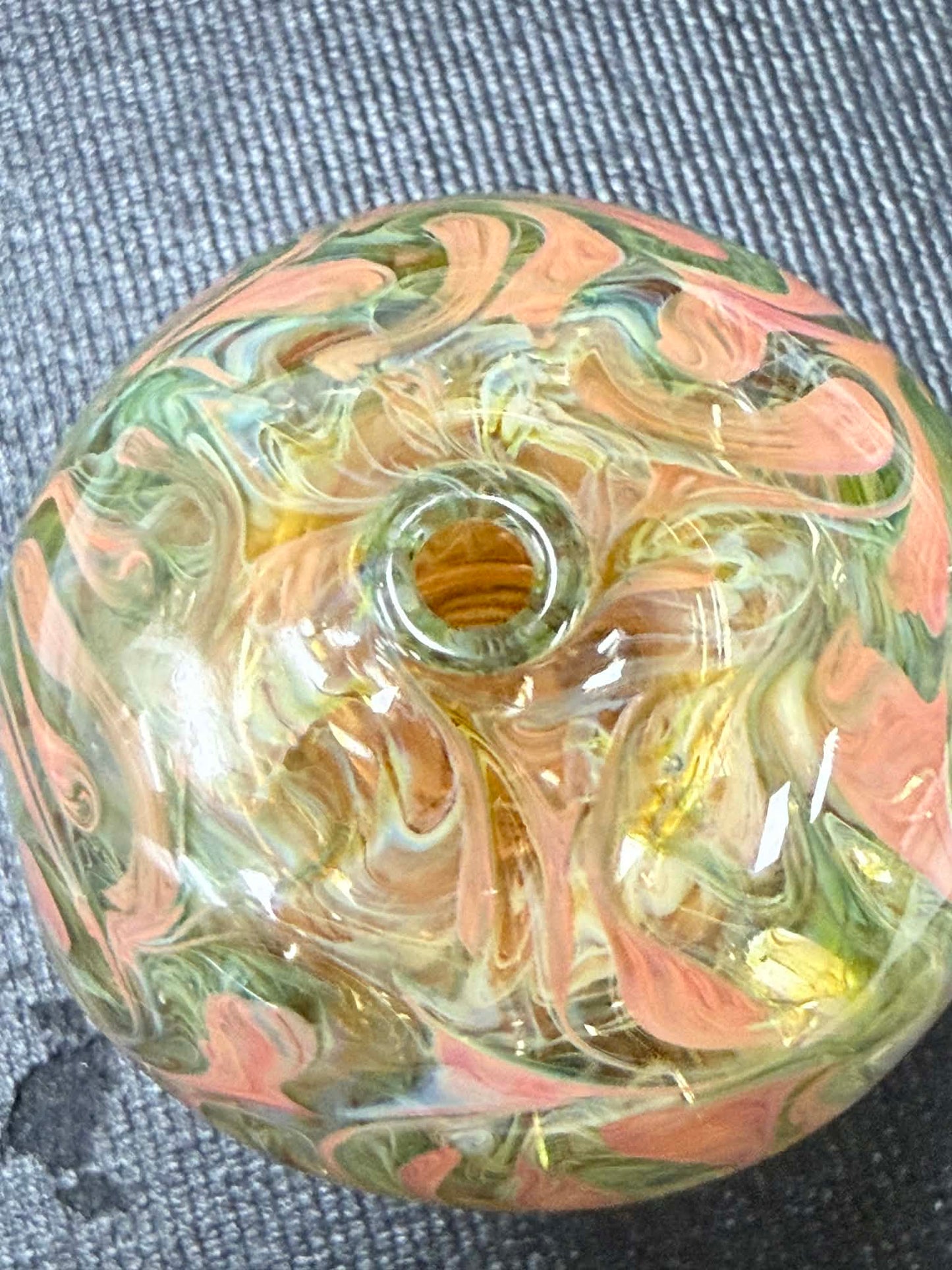 Standing Mushroom Spoon Pipe, Hand Blown,