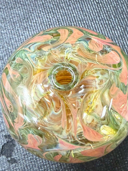 Standing Mushroom Spoon Pipe, Hand Blown,