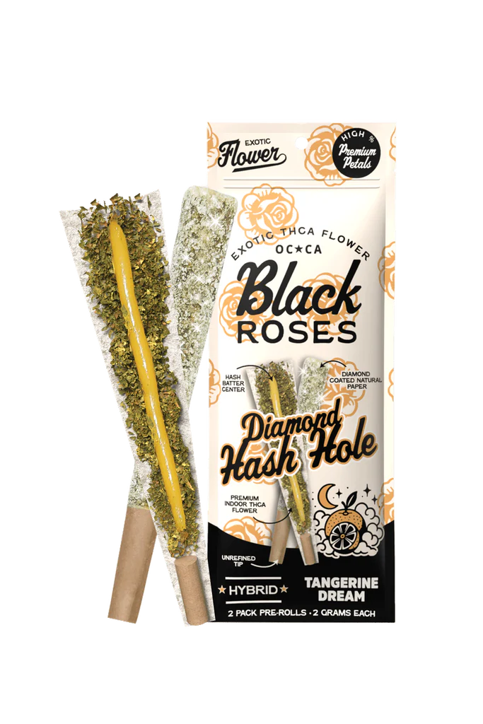 Black Rose Hash Holes Exotic THcA Donut Pre-Rolls 2pk (2gr Each)(4gr total)