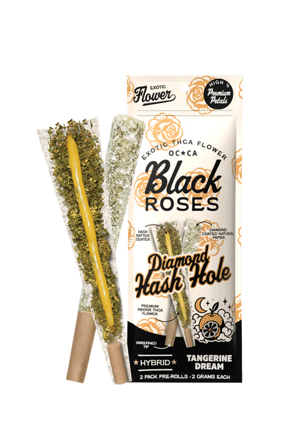 Black Rose Hash Holes Exotic THcA Donut Pre-Rolls 2pk (2gr Each)(4gr total)