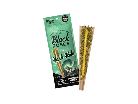 Black Rose Hash Holes Exotic THcA Donut Pre-Rolls 2pk (2gr Each)(4gr total)