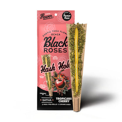 Black Rose Hash Holes Exotic THcA Donut Pre-Rolls 2pk (2gr Each)(4gr total)