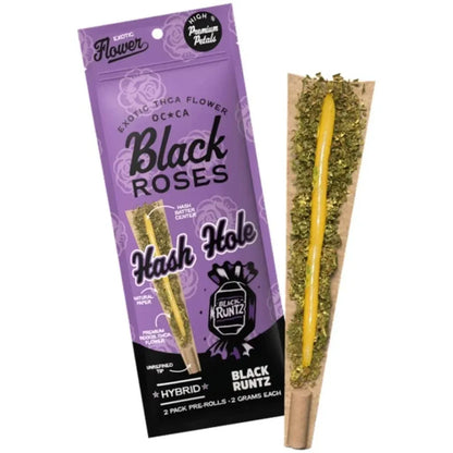 Black Rose Hash Holes Exotic THcA Donut Pre-Rolls 2pk (2gr Each)(4gr total)