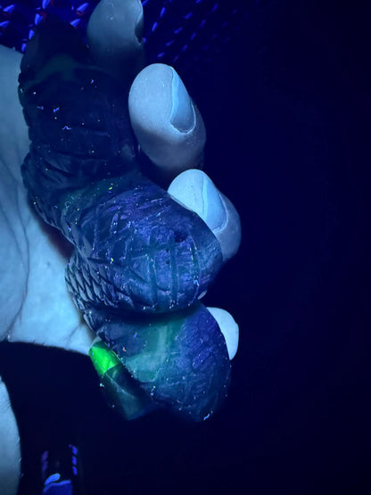 Snake Agate Carving with UV Reaction!