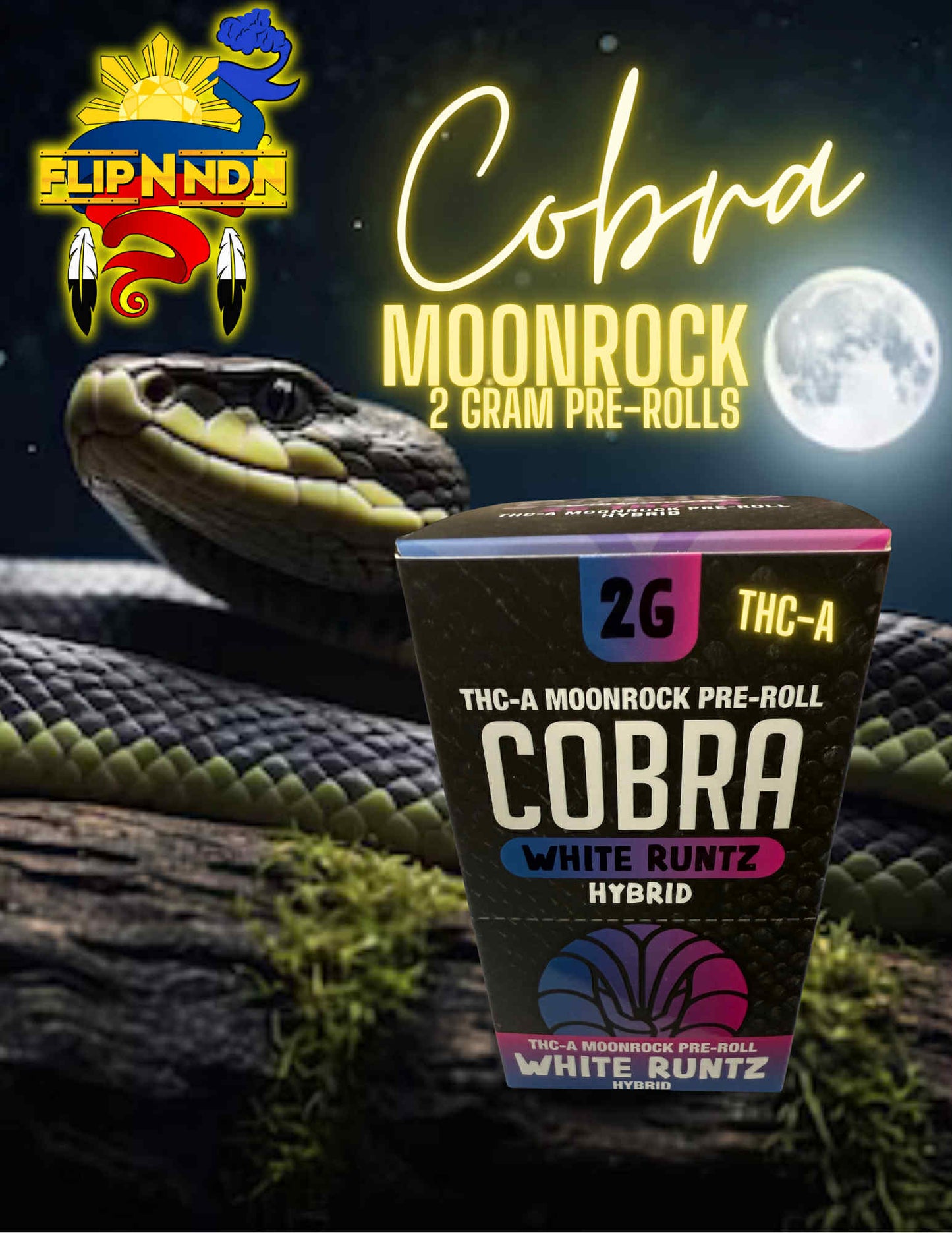 Cobra 2 Gram Moonrock Pre-Rolls
