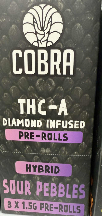 Cobra THC-A Diamond Infused Pre-Rolls (3pack)