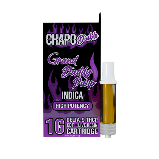 Chapo Diablo 1 Gram Carts- INDICA- Grandaddy Purp