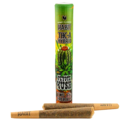 Peyote Kush Pre-rolls by Bad Habit 2ct .75gr THCa