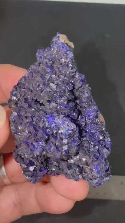AAA Deep-Blue Gemmy Azurite on Malachite crystal on Matrix