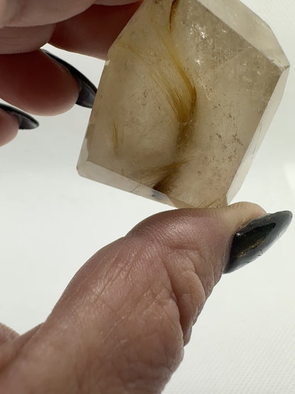 Golden Rutilated Quartz Ice cube Freeform