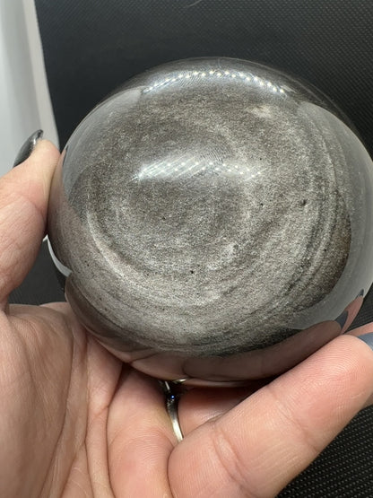 Silver Sheen Obsidian Sphere